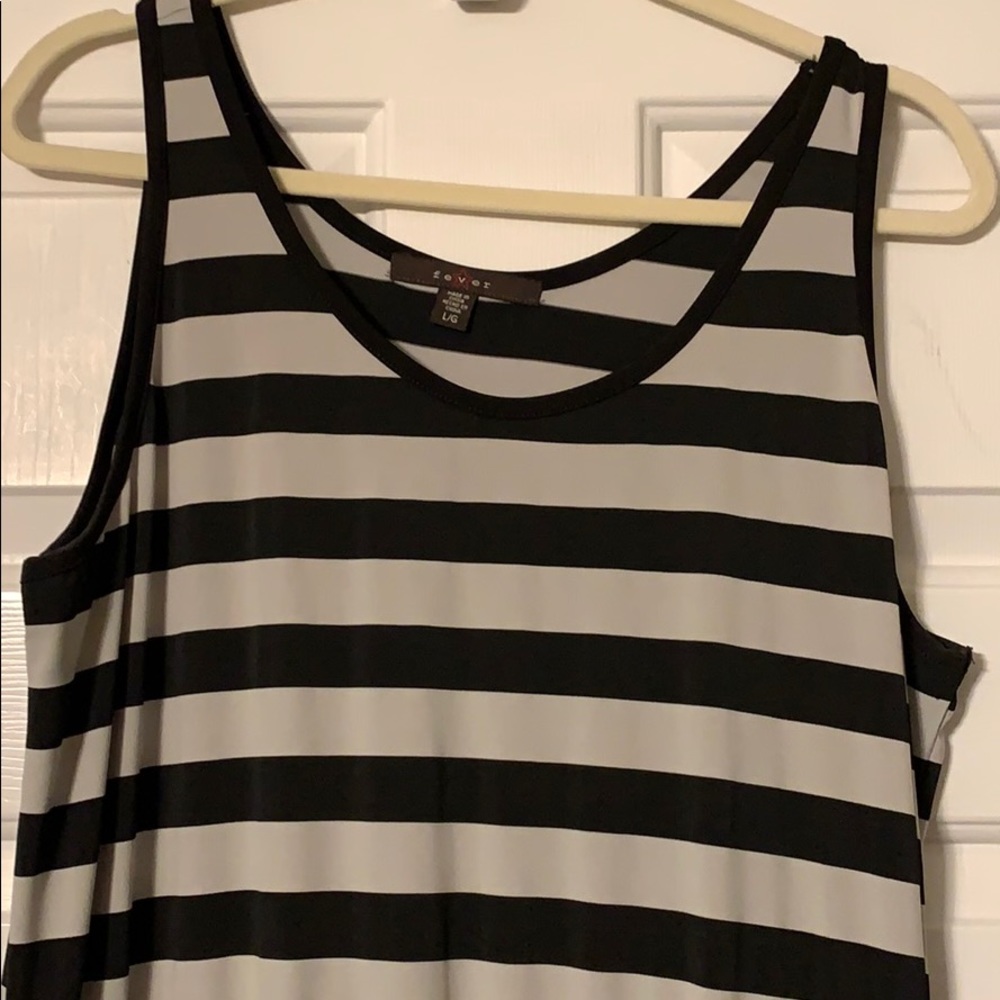 👗 Comfortable Striped Maxi Dress Sz Large - Picture 2 of 6